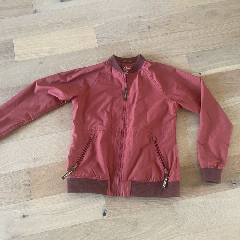 L.L. Bean water proof Rust Jacket with Zipper